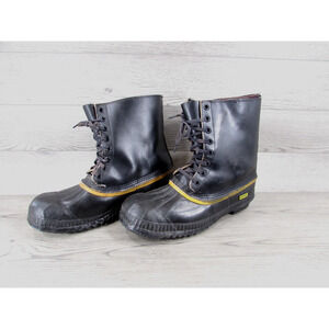 Vintage Kaufman Sorel Eskimo Snow Boots Leather Felt Lined Men’s Sz 12